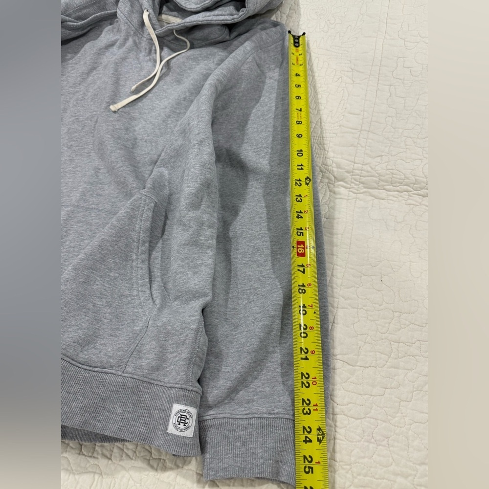 Reigning Champ Mens Heather Gray Pullover Hoodie Size L - Picture 5 of 6